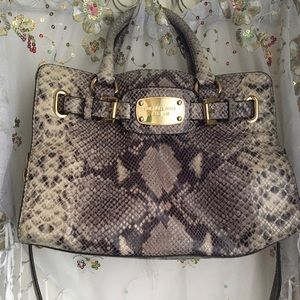 Authentic Michael Kors snake print  handbag purse